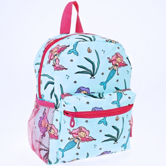 scarlettsbags Handbags - Mermaid Print Girls Youth Mini Backpack Blue Pink